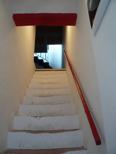 escaliers de pierre peinte Aoste