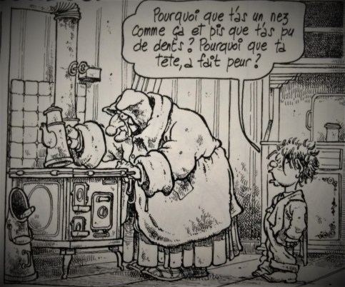 mère grand et sa cuisine ( Lelong Carmen cru , Fluide glacial 1984)